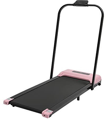 Faltbares Walking Pad 2-in-1 Laufband, 3,0 PS, Elektrisch für unter Schreibtisch, mit Fernbedienung & LED-Anzeige, für Zuhause & Büro | Walking & Jogging, Platzsparend & Praktisch (Rosa)