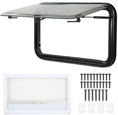 Ventana para autocaravana, ventana de ventilación, ventana lateral, trampilla de techo, ventana techo, capota con manivela, caravana, autocaravana, caravana, ventana lateral para caravana,900*550mm