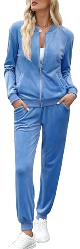 Totatuit Women Long Sleeve Velour Tracksuit Lounge Wear Full Sets Winter 2 | Casual Wear, Autumn Winter Wear
