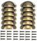 12Pz Manijas de Copa Vintage para Cajón de Muebles, Manillas asa Concha con Tornillos, Tiradores Muebles de Cocina Retro Bronce, Pomos y Tiradores de Puerta para Armarios, Cajones, Alacenas