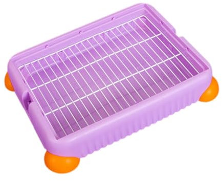 KESOTO Kaninchentoilette, Töpfchen-Training, Welpen-PIPI-Pad-Halter, Innentöpfchen-Tablett für Kleintiere, Hamster, S, Lila