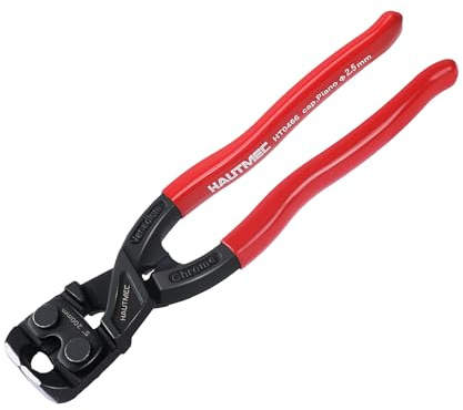 HAUTMEC 8 Inch Nail Puller Pliers Tool, High Leverage End Cutting Pliers, Nail Remover Tool with Anti-Slip Grip, CRV Steel End Cutting Nippers Tool for Pulling or Cutter Nails, Small Bolts and Wires
