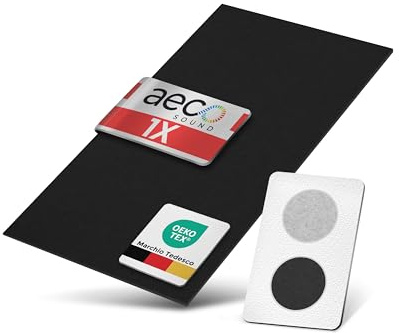 Aeco Sound® - Protection Murale en Feutre | 1 Pièce | 118x59cm | Autocollant | Panneau en Feutre, Revêtement Mural, Insonorisation, Isolation Thermique et Phonique (Noir)