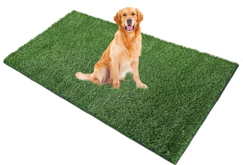 Naturei Grass Pad for Dogs, 60 x 30 Artificial Turf for Pets Potty Training, Fake Grass Mat with Drainage Holes, Easy to Clean, Large Turf Rug Outdoor Indoor Use