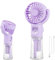 Fangehong Mini Ventilador de Mano, Ventilador Portatil USB Mini, con 20ml Niebla Agua, 4 Velocidades Ajustables para Oficina Escuela Viajes (Morado)