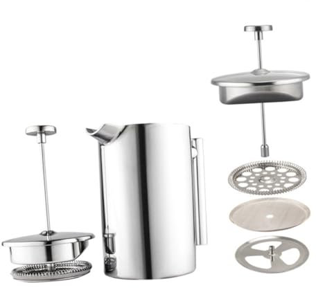 IMIKEYA Olla De Café De Acero Inoxidable Filtro Prensa Francesa Para Infusiones De Té y Café Contenedor Para Bebidas Calientes y Frías