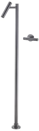 Floor Standing Bathroom Faucet High Tall Basin Tap Bathub Faucet Cold and Hot Water Column Vertical Mixer Sink Tap Single Handle,Grey,G1/2