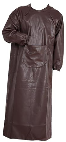 perfeclan Delantal de soldadura de larga, práctico, multiusos, duradero, cómodo, resistente, de poliuretano, para forja, para adultos y soldadores, CafÉ