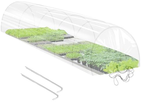 Invernadero | 2 en 1 de pequeños en Forma de Campana y Camas elevadas, Bloque de Accesorios de jardín Parasol portátil Cubierta de para Flores Verduras Balcones