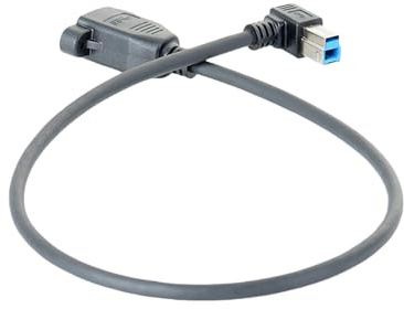 El adaptador de cable USB B Right Angled Back Panel de extensión de 0,5 m es compatible con dispositivos compatibles con USB 2.0