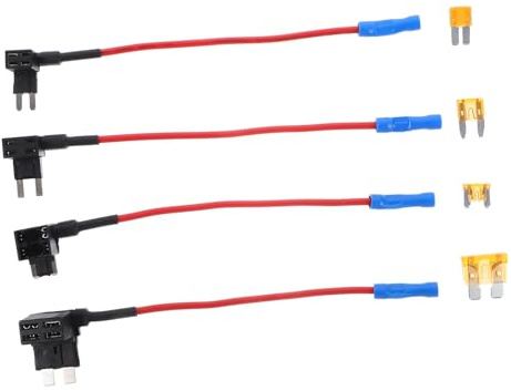 VALICLUD Auto Sicherungshalter In Line Sicherungsadapter mit Flexiblem Schutz für Bestehende und Neue Stromkreise Heavy Duty Sicherungshalter für Fahrzeug Elektroinstallationen
