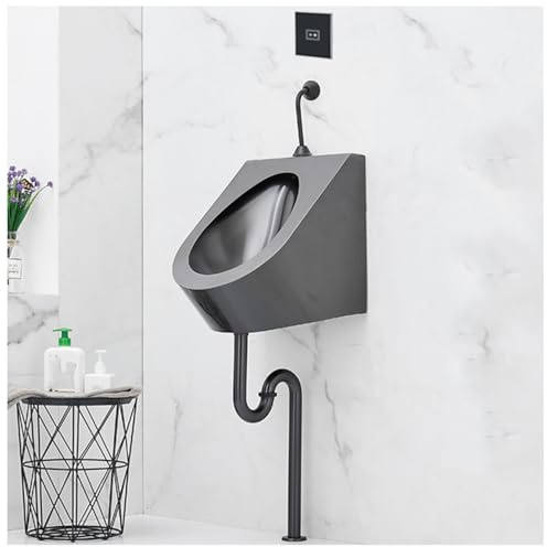 LJTHUU Urinario Universal de Lavado para baño, urinarios para Hombres y Adultos, urinario Comercial Duradero de Acero Inoxidable, urinario Creativo de Metal Moderno