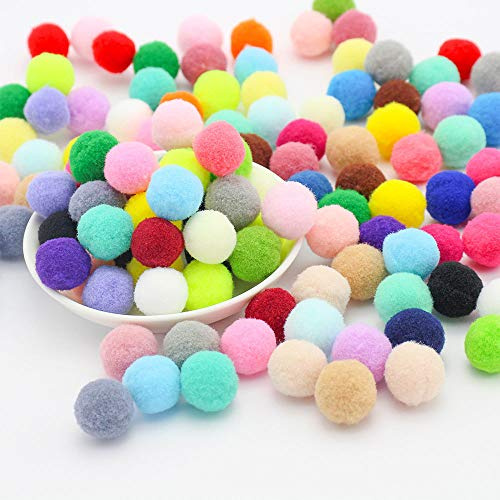 Anevous 500 Stück Mini Pompons,Klein Pompons,Plüsch Bälle,Filzkugeln,Bommeln,Pom Pom Set,Pompoms zum Basteln für Ostern,Weihnachten,DIY Kreative Handwerk,8mm,Bunt