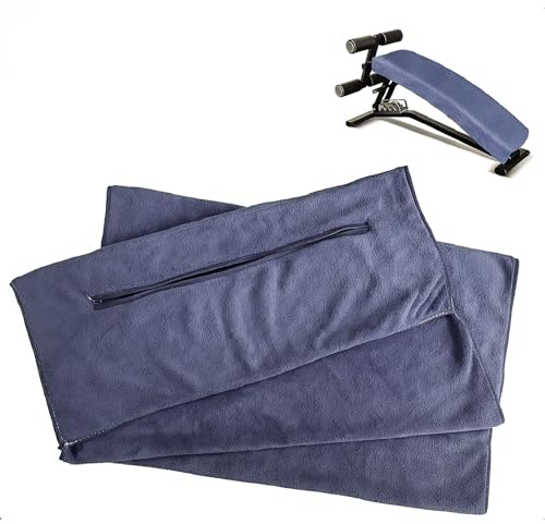 Dulynva Toalla de Fitness de 2 Piezas, Toalla de Gimnasio, Toalla Deportiva con Bolsillo con Cremallera de 120 x 50 cm y 70 x 30 cm para Yoga, Deportes y Gimnasio