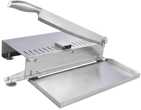 DOITOOL Hachoir à Viande Manuel Trancheuse à Poulet et Côtes Acier Inoxydable Robuste Coupe Os Viande Congelée Usage Domestique Polyvalent pour Poisson Volaille et Légumes