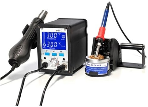 Station de Soudage, Fer À Souder Pistolet À Air Chaud Numérique, Station De Travail De Soudage, Réparation De Téléphone, Outil De Soudure BGA SMD, Fonction De Veille