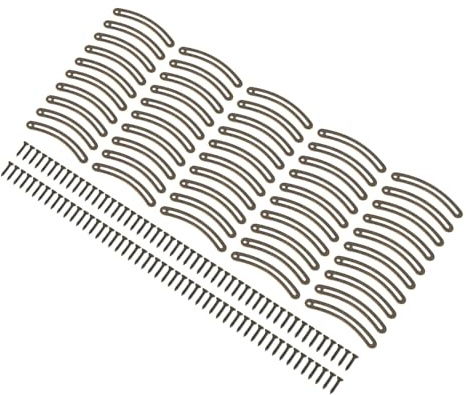 Haofy Kit de Charnières de Support de Couvercle incurvé à Fermeture Douce pour Boîte en Bois, Meubles de Maison, 100 Pièces 6,7x1 Cm, Fer avec Vis de Montage, Style Rétro pour Boîte à Bijoux (Bronze)