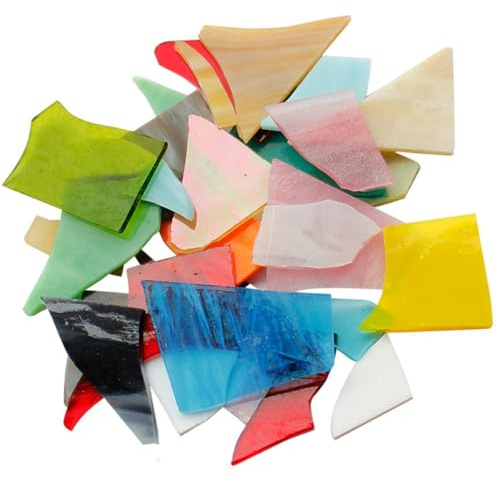 Toyvian Piastrelle Mosaico Fai da Te in Vetro Colorato Irregolare 1 Kg Pezzi di Vetro per Artigianato Artistico Decorazioni Casa e Giardino Accessori Creativi per Mosaici