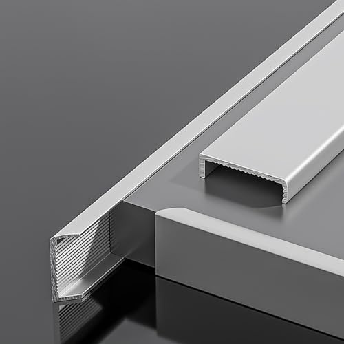 Coayuou Baguette Angle Aluminium Rail en U 100cm* 3 Pièces Baguette De Carrelage Baguette Finition Baguette Décorative, Résistante Aux Éclats Et Humidité, Facile À Installer(Silver,15.6mm)