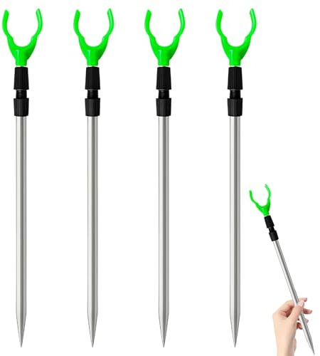 4 Stainless Steel Telescopic Fishing Rod Holders