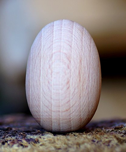 20 Stück - Holz Eier groß 4,5 x 6,5 cm unbehandelt roh Eier zum Anmalen je 0,97 €