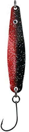 Jenzi Dega Lars Hansen Jumper Meerforellen-Blinker mit Einzelhaken 8cm 25g, Rot Schwarz UV