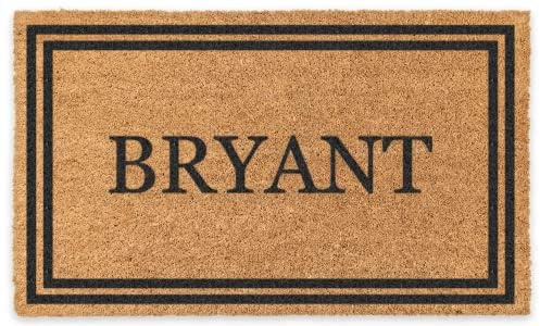 COCO MATS 'N MORE Coco Coir Door Mat – Personalized Outdoor Welcome Mat, Front Porch Mat with Vinyl Backing & Heavy-Duty Dirt-Trapping Bristles, (38 x 60 | Black | Double Border | Made in USA)