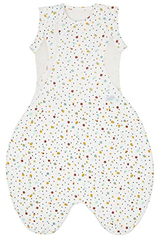 Purflo Schlafsack für Neugeborene, 2.5 Tog, für alle Jahreszeiten, 0–4 Monate, atmungsaktiver Schlafsack für Neugeborene, der mit Ihrem Baby wächst, Hüftgesund,Scandi Spot