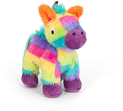Barkbox Bark Quietschendes Hundespielzeug, Plüsch- und Kauspielzeug mit Quietscher, Spielzeug für Welpen und kleine Hunde (Full O' Fluff Piñata, für kleine Hunde)