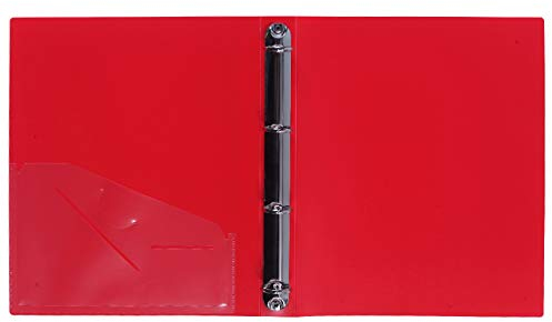 caihuashopping klemmbrettmappe A4- und Buchstaben-Größe O-Clip-Ordner 4-Loch-Datenspeicherordner PP-Dateiverwaltung Ordner Binder mit Einsatztaschen (10 Packungen) Klemmbrett-Mappe (Color : Red)