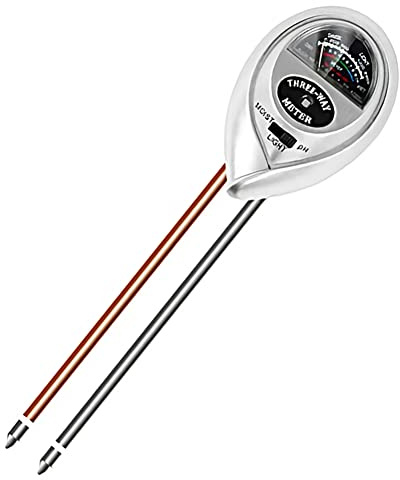Bolwins L43CS 3-in-1 Boden Tester Kit – PH-Wert, Feuchtigkeit & Sonnenlicht Messgerät für Pflanzen, Blumen & Gras – Batteriefrei, Kupferkabel
