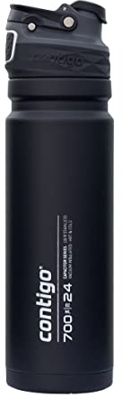 Contigo Free Flow Stainless Steel Drink Bottle, 100% Leakproof, Keeps Drinks Cold for Up to 29 Hours, Premium Outdoor Insulated Sports Bottle, 700 ml