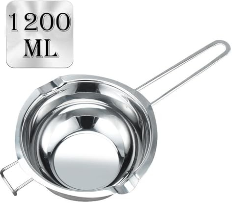 Melting Pot - 1200ML Stainless Steel Double Boiler Pot with Heat Resistant Handle, COHOOP 304 (18/8) Large Baking Tools for Melting Chocolate, Butter, Candy and Candle (1200ml/40oz)