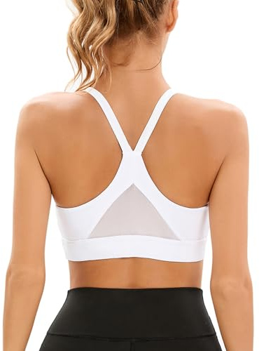 Dmwhsy Reggiseno Sportivo da Donna Imbottito con Spalline Incrociate sul Retro Reggiseno da Yoga per Allenamento di Supporto Medio con Coppe Rimovibili