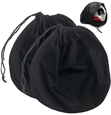 Vusddy 2 Stück Helmbeutel, Motorrad Helmtasche mit Kordelzug, Motorradhelm Rucksack Wasserdicht, Universal Tragbarer Sporttasche für Motorradhelm, Fahrradhelme, Skihelme, Basketball, Fitness, Outdoor