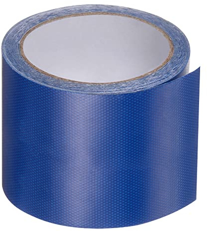 sourcing map Tarpaulin Repair Tape, 3.15 x14.6ft Universal Waterproof Awning Cloth Repair Tape for Crafts Home Improvement Outdoor Tent, Blue