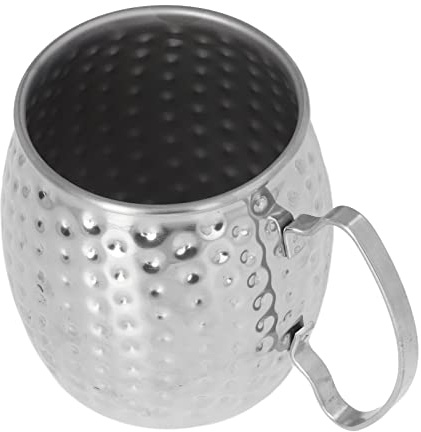 Cocktailbecher aus Edelstahl 304, 500 Ml Moscow Mule Becher für Bier, Eistee, Eiskaffee, Cocktail-Kaffeetassen, Tassen, Teetassen, Tassen, Untertassen (Silber)