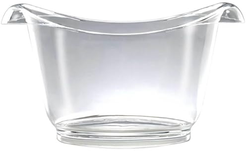 SPARKLERS CLUB Vasque à Champagne Design Transparent - 50x29cm - Peut contenir jusqu'à 2 Bouteilles - Idéal pour rafraichir Vos Bouteilles et animer Vos Repas et soirées