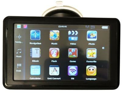 5 Inch Portable Gps Navigation for Car and Truck Black | Touch Screen Lcd Display, 8gb Memory and 128mb Sdram, Ce 6.0 with Mst2531 800mhz