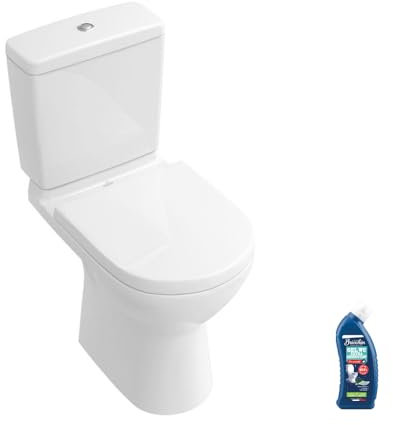 WC à poser VILLEROY ET BOCH O.novo avec abattant frein de chute déclipsable + nettoyant Briochin