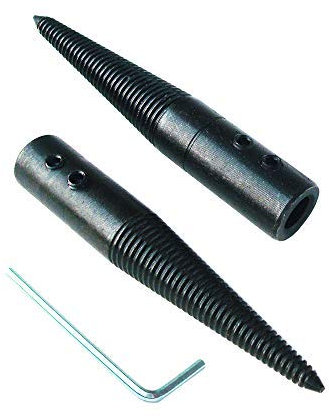 2 Pcs Tapered Spindle Adapter Threaded Polishing Shaft with two fastening screws for Bench Grinder Buffing Polishing Wheel with Left and Right，1/2 spindle Motor Arbor Adapter