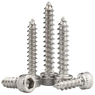 Muttern und Schrauben, 100/200 Stück M2,5 Edelstahl-Sechskantschrauben, selbstschneidende Schrauben – Innensechskantschrauben, Hardware-Befestigungselemente, Innensechskantschrauben, M2,5 * 10/200 Stü