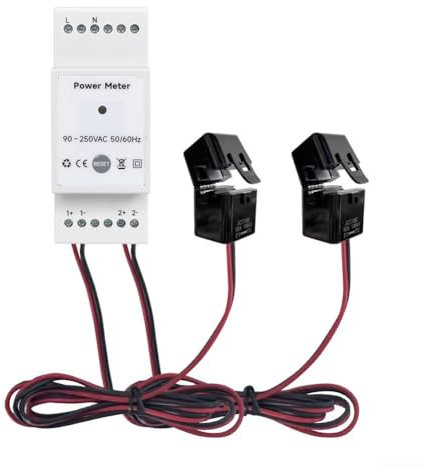 Intelligentes Energiemessgerät, WiFi-intelligentes Energiemessgerät, Handy-App-Steuerung, Echtzeit-Stromversorgung, Strom, Spannungsanzeige, Energiezähler (120 A)