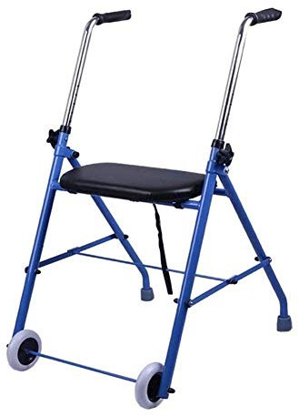 sjdoPulse Aufrechter Rollator, Zusammenklappbarer Rollator Mit Rädern, Gehgestell Für Ältere Erwachsene, Mobilitätshilfe, Leicht, Höhenverstellbar, Langlebig, M
