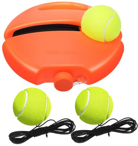 MUSISALY Tennistrainer Mit Rebound-Funktion Tragbar Für Solotraining Elastische Schnur Für Kontinuierliches Üben Stabile Basis Mit Rutschfesten Pads Für Anfänger Und Heimtraining