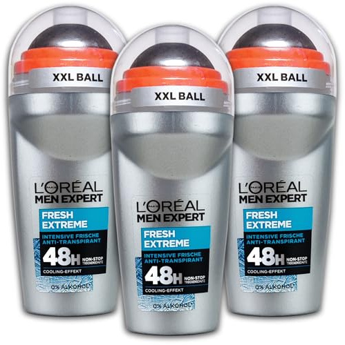 3 er Pack L’Oréal Men Expert Deo Roll-on Fresh Extreme 48H 3 x 50 ml