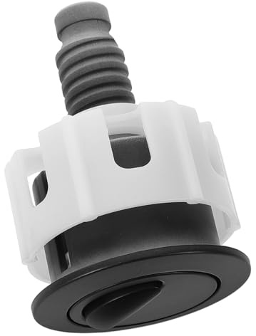 FIXOSHEE Botón De Doble Descarga para Tanque De Inodoro Redondo Negro Operación Cómoda y Varilla Ajustable para Baño