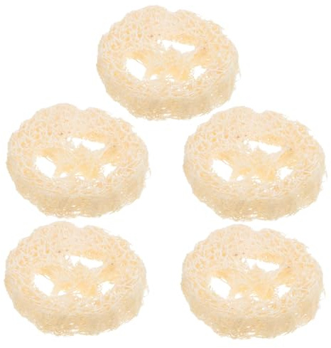 Vaguelly 5 Piezas Esponjas de Lufa Natural para Jabón y Limpieza del Baño, Absorbentes y Secantes, Forma Orgánica Simple, Adecuado para Mantener el Jabón Seco en Ducha y Cocina