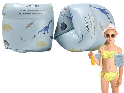 Braccio per bambini – Fascia da braccio rotonda con doppia piscina morbida e confortevole, anelli da nuoto gonfiabili 22 x 16,5 x 13,5 cm, per piscina per giocare in acqua sicura