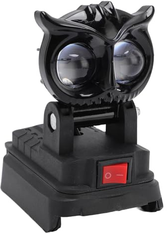 Fafeicy Faro da Lavoro a LED, 18W 20lm 4 modalità Portatile con Testa Rotante a 180 Gradi e Doppie Porte USB, per Officina Riparazione Auto da Campeggio